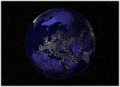 Вот так выглядит световое загрязнение на примере Земли