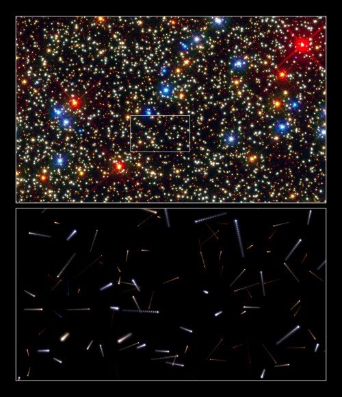 heic1017a-500x579 Астрономы предсказали траекторию движения звёзд в скоплении Омега Центавра